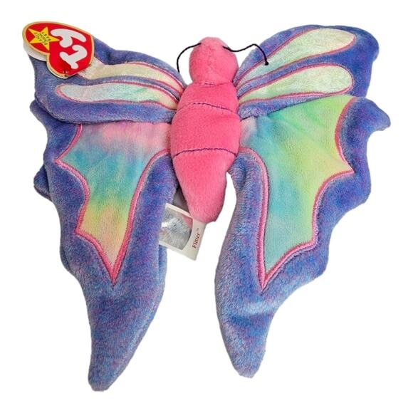 Ty Vintage Flitter the Butterfly Beanie Baby Tush Tag 1999 - Picture 1 of 10